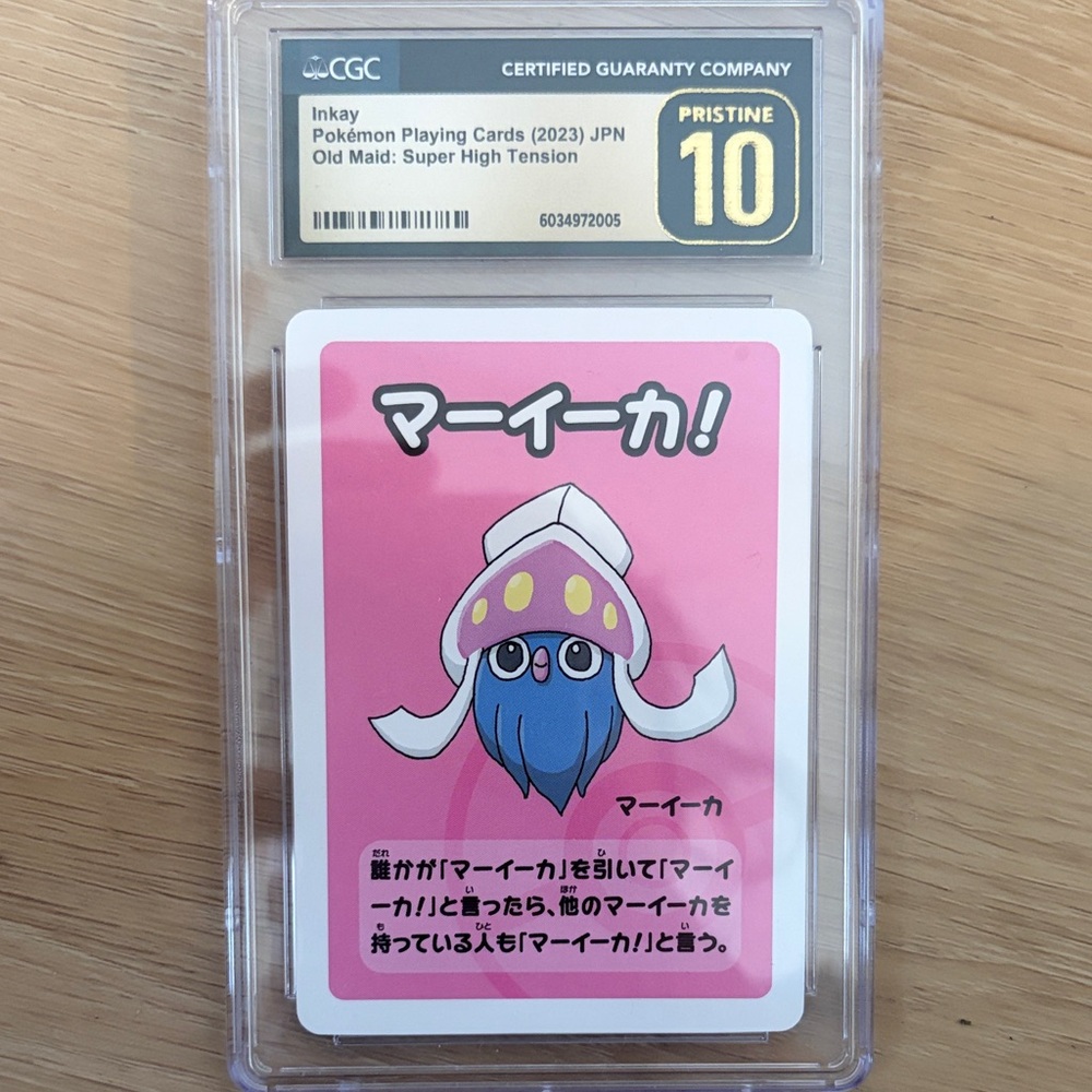 Inkay CGC 10 Pristine 2023 Old Maid Pokemon Playing Cards Japanese
